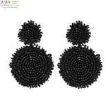 Bohemia Acrylic Beaded Dangle Drop Earrings Heart Geometric Jewelry