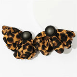 Resin Lace Leopard Flowers Earrings - Sexy Rhinestone Drop Earrings