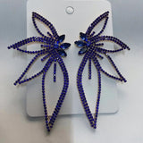 Summer Rhinestone Butterfly Dangle Earrings for Women