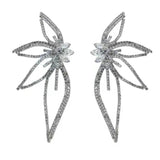 Summer Rhinestone Butterfly Dangle Earrings for Women