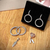 S925 Sterling Silver Hoop Earrings For Women Earing Jewelry
