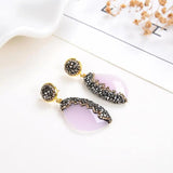 Geometric Drop Earrings Rhinestone Dangle Wedding Jewelry