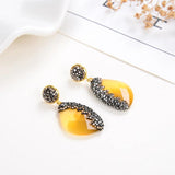 Geometric Drop Earrings Rhinestone Dangle Wedding Jewelry