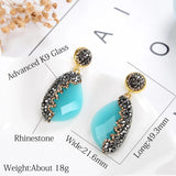 Geometric Drop Earrings Rhinestone Dangle Wedding Jewelry