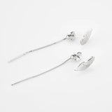 925 Silver Swing Chain Drop Earring Women Piercing Clips Wedding Jewelry