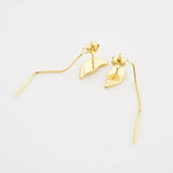 925 Silver Swing Chain Drop Earring Women Piercing Clips Wedding Jewelry