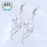 Amethyst Flower Shape 925 Sterling Silver Earrings