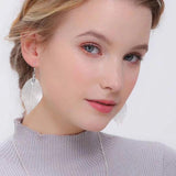 Long Leaf Filigree Dipped Earrings for Women