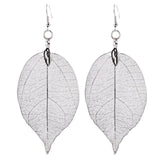 Long Leaf Filigree Dipped Earrings for Women