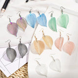 Long Leaf Filigree Dipped Earrings for Women