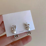 Pearl Metal Bunny Earrings Retro Personality Joker Temperament