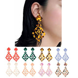 Tortoiseshell Acetate Dangle Earrings for Women