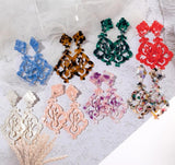 Tortoiseshell Acetate Dangle Earrings for Women