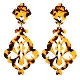 Tortoiseshell Acetate Dangle Earrings for Women