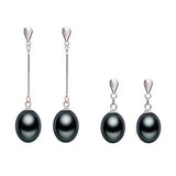 ZHBORUIN Pearl Earrings 925 Sterling Silver Water Drop Wedding Gift