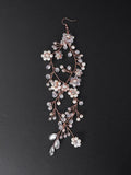 Pearl Crystal Earring Wedding Hair Accessories Handmade Ornaments