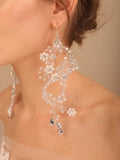 Pearl Crystal Earring Wedding Hair Accessories Handmade Ornaments