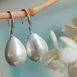 Shell Pearl Drop Earrings 18k Hook Eardrop Women