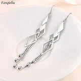 925 Silver Needle Multi-layer Tassels Drop Earrings For Women