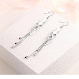 925 Silver Needle Multi-layer Tassels Drop Earrings For Women