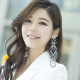 Crystal Chandelier Drop Earrings for Women Wedding Jewelry