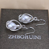 Freshwater Pearl Water Drop Earrings 925 Sterling Silver
