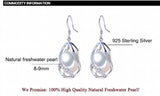 Freshwater Pearl Water Drop Earrings 925 Sterling Silver