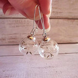 Glass Globe Dandelion Seed Earrings - Botanical Jewelry