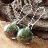 Glass Globe Dandelion Seed Earrings - Botanical Jewelry