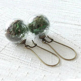 Glass Globe Dandelion Seed Earrings - Botanical Jewelry