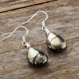 Pyrite Teardrop Earrings for Women