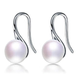 Freshwater Pearl Earrings 925 Silver Classic Jewelry Gift for Women