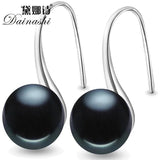 Freshwater Pearl Earrings 925 Silver Classic Jewelry Gift for Women