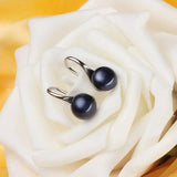 Freshwater Pearl Earrings 925 Silver Classic Jewelry Gift for Women