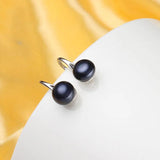 Freshwater Pearl Earrings 925 Silver Classic Jewelry Gift for Women