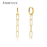 925 Sterling Silver Chain Locker Drop Earring