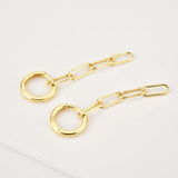 925 Sterling Silver Chain Locker Drop Earring