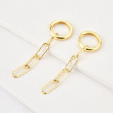 925 Sterling Silver Chain Locker Drop Earring