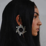 Rhinestone Sunshine Dangle Earrings Evening Dress Statement Jewelry