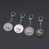 Couples Initials Key Chain Personalized Acrylic Keyring