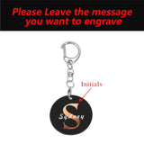 Couples Initials Key Chain Personalized Acrylic Keyring