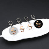 Couples Initials Key Chain Personalized Acrylic Keyring