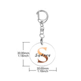 Couples Initials Key Chain Personalized Acrylic Keyring