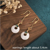Vintage Chinese Style Cloisonne Flower Earrings
