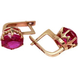 Purple Crystal Inlaid Earrings for Women
