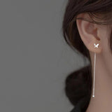 925 Sterling Silver Butterfly Screw Stud Earring for Women Party Jewelry