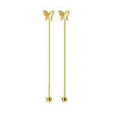 925 Sterling Silver Butterfly Screw Stud Earring for Women Party Jewelry
