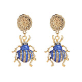 Vintage Ladybug Drop Earrings for Women