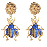 Vintage Ladybug Drop Earrings for Women
