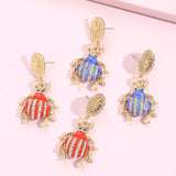 Vintage Ladybug Drop Earrings for Women